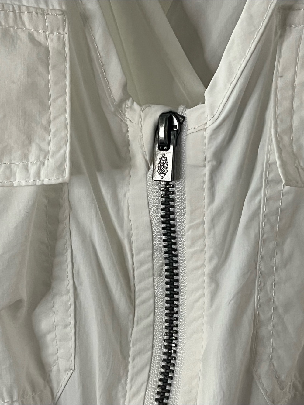 NWT FP Movement Free People Noiseless Back On Trek Romper White utility - Picture 7 of 11